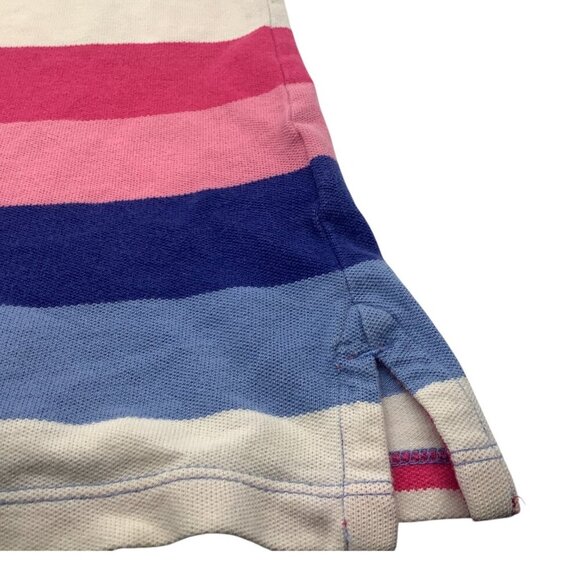 Tommy Hilfiger Girls Striped Polo Shirt L 12/14 Collared Short Sleeve Multicolor - Picture 9 of 10